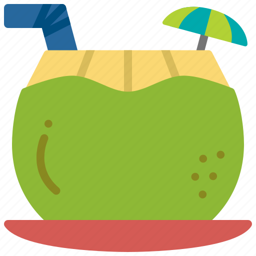 Coconut, drink, beach, vacation, beverage icon - Download on Iconfinder