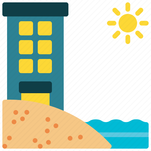 Hotel, beach, vacation, building, summer, sea icon - Download on Iconfinder