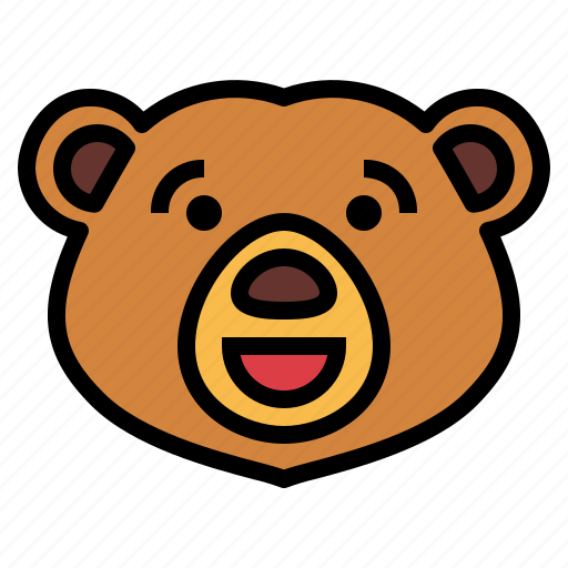Bear, wildlife, mammal, animal, zoo, happy icon - Download on Iconfinder