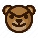 avatar, bad, bear, emoji, face, profile, teddy