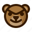 avatar, bad, bear, emoji, face, profile, teddy 