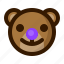 avatar, bear, clown, emoji, face, profile, teddy 