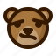 avatar, bear, confused, emoji, face, profile, teddy 