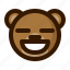 avatar, bear, contented, emoji, face, profile, teddy 