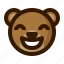 avatar, bear, emoji, face, glad, profile, teddy 