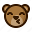 avatar, bear, emoji, face, kiss, profile, teddy 