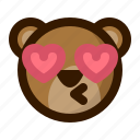 avatar, bear, emoji, face, kiss, profile, teddy