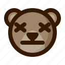 avatar, bear, emoji, face, lifeless, profile, teddy