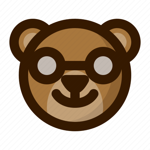 Avatar, bear, emoji, face, nerd, profile, teddy icon - Download on Iconfinder
