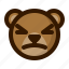 avatar, bear, emoji, face, profile, stunned, teddy 