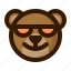 avatar, bear, emoji, face, profile, sunglasses, teddy 