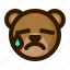 avatar, bear, emoji, face, profile, tear, teddy 