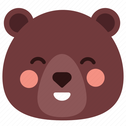 Bear, emoticon, emotion, expression, face, happy, smiley icon - Download on Iconfinder