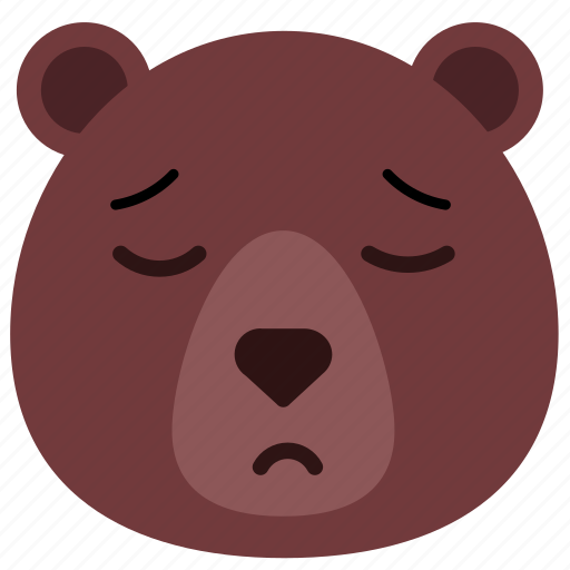 Bear, emoji, emoticon, sad icon - Download on Iconfinder