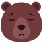 bear, emoji, emoticon, sad 