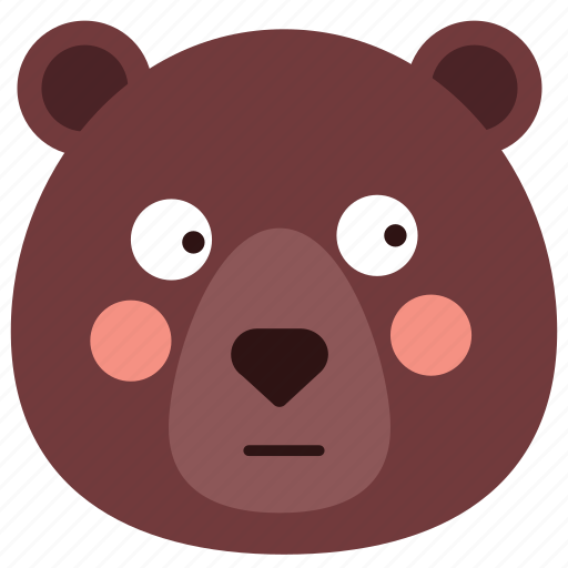 Bear, doubt, emoji, emoticon, neutral icon - Download on Iconfinder