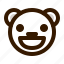 avatar, bear, emoji, face, grin, profile, teddy 