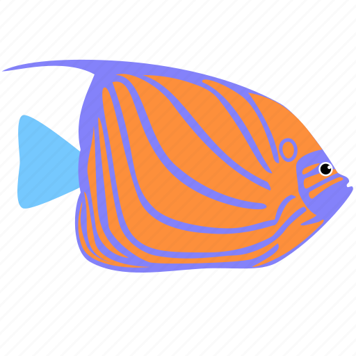 Angelfish, animal, blue, ocean, reef, ring, sea icon - Download on Iconfinder