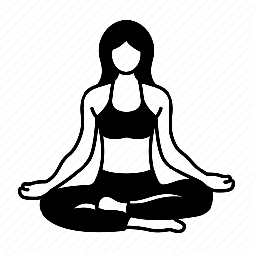 Meditation, female, yoga, exercise, lotus position icon - Download on Iconfinder