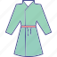 coat, dressing gown, housecoat, kimono, mens bathrobe icon 