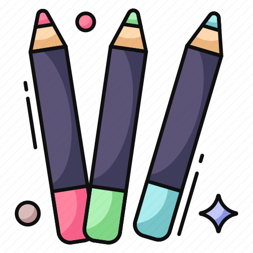 Lip pencils, color pencils, makeup, beauty products, cosmetic icon - Download on Iconfinder