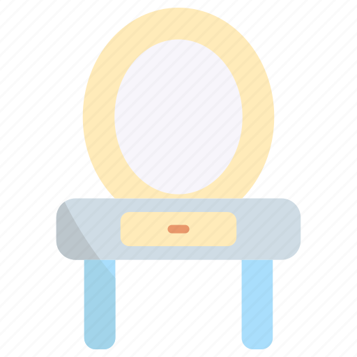 Dressing table, furniture, mirror, interior, mirror table, table, cabinet icon - Download on Iconfinder