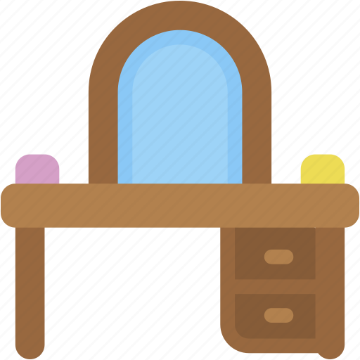 Dressing, table, vanity, set, furniture, and, household icon - Download on Iconfinder