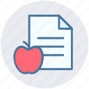 apple, diet, document, food, learn, paper, test 
