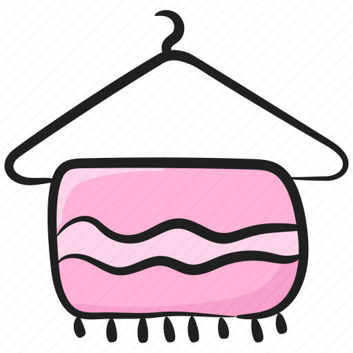Bathing, bathroom towel, body cleanliness, hanger towel, shower icon - Download on Iconfinder