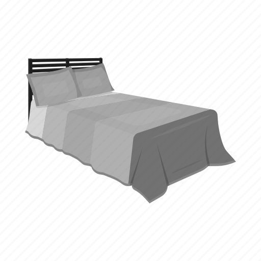 Bed, bedspread, design, furniture, interior, model, pillow icon - Download on Iconfinder