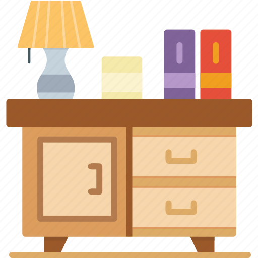 Bedside, table, bedroom, furniture, decoration icon - Download on Iconfinder