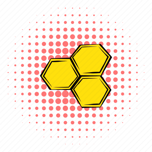 Bee, comics, hexagon, hive, honey, honeycomb, nature icon - Download on Iconfinder