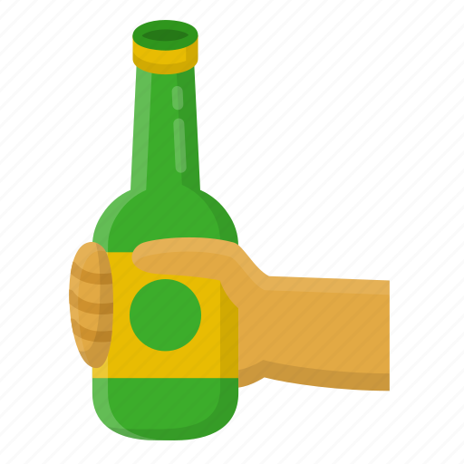 Beer, bottle, drink, hold icon - Download on Iconfinder