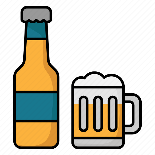 Beer, bottle, glass, mug, alcohol, drink, beverage icon - Download on Iconfinder
