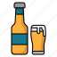 beer, bottle, glass, tumbler, alcohol, beverage, drink 