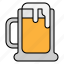 beer, glass, mug, foam, alcohol, beverage, drink 