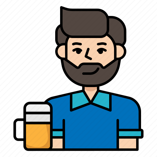 Man, drink, beer, mug, bar, club, restaurant icon - Download on Iconfinder