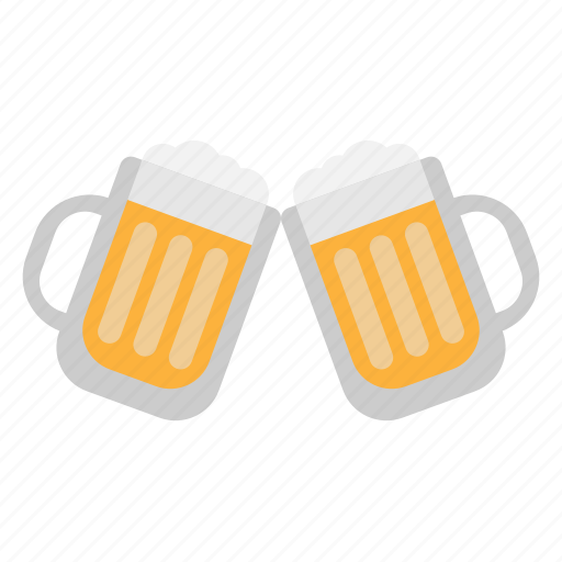 Cheers, beers, beer, glass, mug, party, celebrate icon - Download on Iconfinder