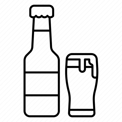 Beer, bottle, glass, tumbler, alcohol, beverage, drink icon - Download on Iconfinder