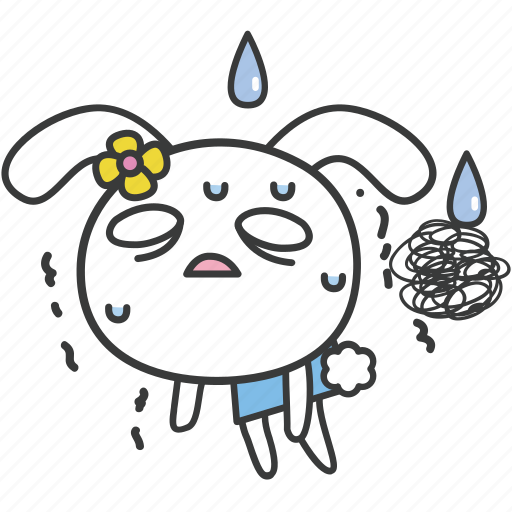 Bella, bunny, cartoon, character, fatigue, rabbit, tired icon - Download on Iconfinder