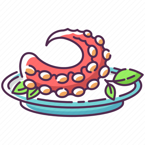Seafood, octopus meal, tentacle, cooking icon - Download on Iconfinder