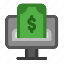 insert money, computer, online, banknote
