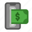 insert money, banknote, mobile, online 
