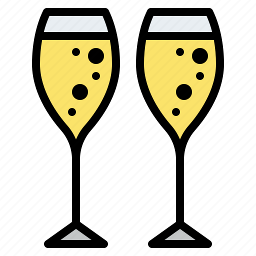 Beverage, champagne, drink, glasses icon - Download on Iconfinder