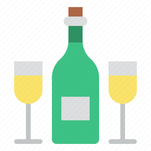 Beverage, bottle, drink, glass, wine icon - Download on Iconfinder
