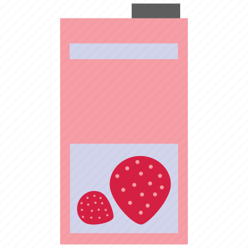 Baby, beverage, drink, milk, strawberry icon - Download on Iconfinder