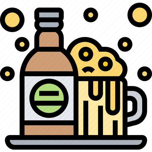 Beer, bottle, foam, alcohol, beverage icon - Download on Iconfinder