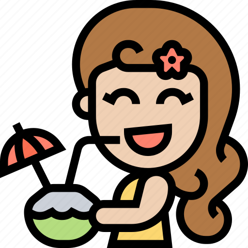 Coconut, juice, fresh, tropical, summer icon - Download on Iconfinder