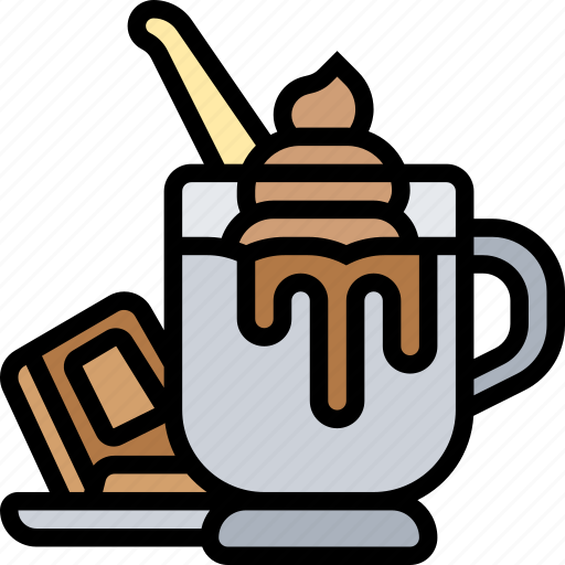 Hot, chocolate, cream, milkshake, cup icon - Download on Iconfinder