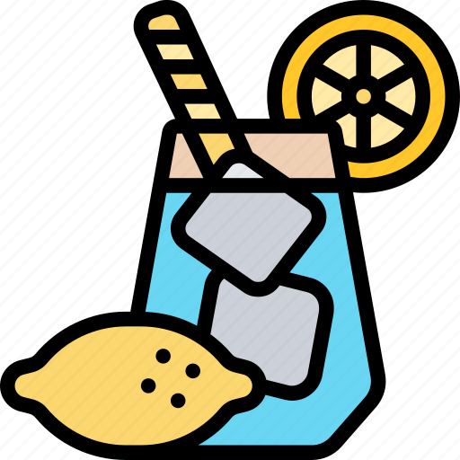 Lemonade, iced, juice, refreshment, summer icon - Download on Iconfinder